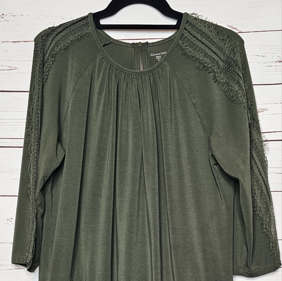 Garnet Hill Luna Lace Inset Knit Dress - Picture 3 of 11